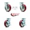 Service Caster 6 Inch Poly on Aluminum Caster Set with Roller Bearing 2 Swivel Lock 2 Brake SCC SCC-30CS620-PAR-BSL-2-TLB-2 - alternate 6